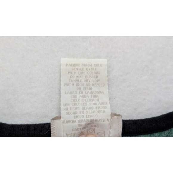 Designers Originals Women's Sweater Size L Green Colorblock Short Sleeve - Picture 5 of 11